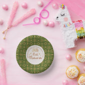 イードムバラクイスラムエレガントホリデーグリーンと金ゴールド ペーパーボウル (パーティー)