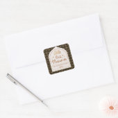 イードムバラクイスラムエレガントホリデーブラックと金ゴールド スクエアシール (封筒)