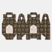 イードムバラクイスラムエレガントホリデーブラックと金ゴールド フェイバーボックス (見開き)