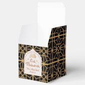 イードムバラクイスラムエレガントホリデーブラックと金ゴールド フェイバーボックス (オープン)