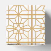 イードムバラクイスラムエレガントホリデーホワイトと金ゴールド フェイバーボックス (上部)