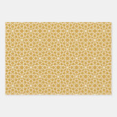 イードムバラクイスラム幾何学金ゴールドパターン ラッピングペーパーシート (正面3)