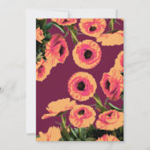 イードムバラクカスタムイスラムホームデコールフローラドゥア 招待状 (裏面)