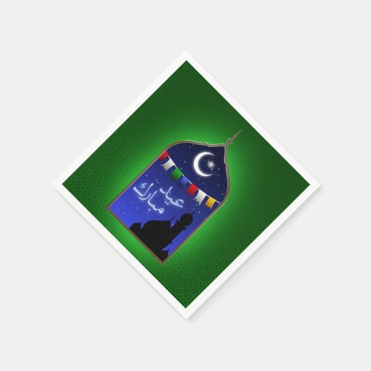 イードムバラクガーランドムーン スタンダードカクテルナプキン (角)