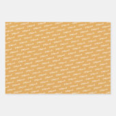 イードムバラクキッズイエローパターン引用文ホワイト文字 ラッピングペーパーシート (正面)