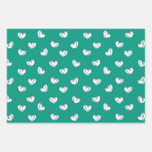 イードムバラクキッズグリーンスターハートパターン引用文 ラッピングペーパーシート (正面2)