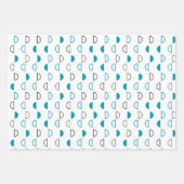 イードムバラクキッズブルームーンスターパターン引用文 ラッピングペーパーシート (正面3)