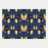 イードムバラクキッズブルームーンランタンパターン引用文 ラッピングペーパーシート (正面)