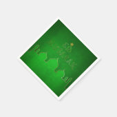 イードムバラクグリーン金ゴールドモスク スタンダードカクテルナプキン (角)