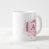 イードムバラクジャンボコーヒーマグ – フローラ水彩 ジャンボコーヒーマグカップ (正面右)