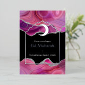 イードムバラクピンク&シルバーアゲートフォイルホリデーカー 箔シーズンカード (立ち正面)