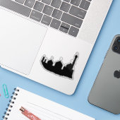 イードムバラクブラックモスクシルエット シール (ノートパソコンとiPhone)