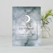 イードムバラクマーブルシルバーフォイルホリデーカード 箔シーズンカード (立ち正面)