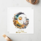 イードムバラクムーンアンドサンファンタジーグリーティングホリデー ノートカード (正面/裏面インサイチュ)