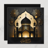 イードムバラクモスクイスラム様式金ゴールドブラック シーズンカード (正面/裏面)