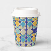 イードムバラクモロッコパタンブルー王室のゴールデン 紙コップ (右)