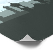 イードムバラクレタリング（モスクと鳥） ポスター (角)