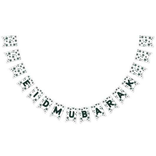 イードムバラク三日月イスラムのムバラク星 バンティングフラッグ (全)