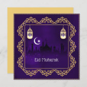 イードムバラク三日月イスラム灯紫金ゴールド シーズンカード (正面/裏面)