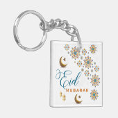 イードムバラク書道ムーンムスリムお祝い キーホルダー (正面左)