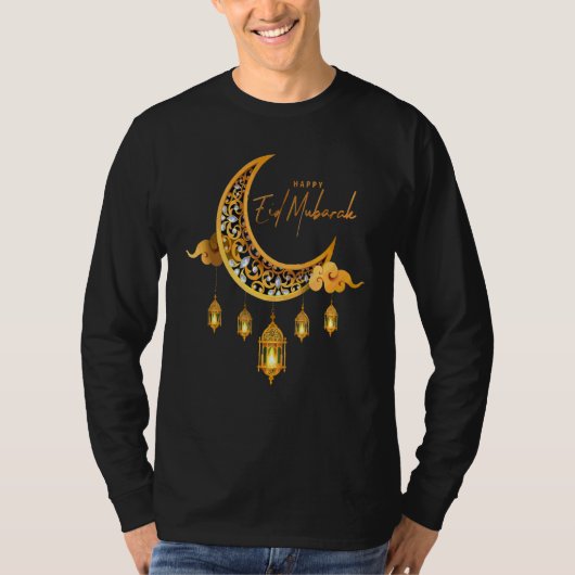 イードムバラク月アラビア語イードアルフィトル Tシャツ (正面)