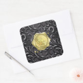 イードムバラク模様金ゴールド スクエアシール (封筒)