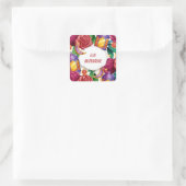 イードムバラク水彩フローラ スクエアシール (バッグ)