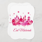 イードムバラク水彩画モスク シーズンカード (正面/裏面)