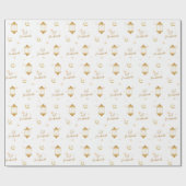 イードムバラク白+金ゴールドエレガント灯+月 ラッピングペーパー (フラット)