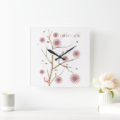 イードムバラク美離れ視太陽のブレーズ要素 スクエア壁時計 (ホーム)