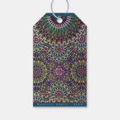 イードムバラク装飾模様スチールブルー ギフトタグ (裏面)