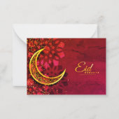 イードムバラク赤と金色 ノートカード (正面)