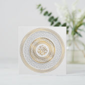 イードムバラク金ゴールドアラビア書道模様Holida シーズンカード (スタンド正面)