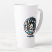 イードムバラク飾クレセントカラフルモスクアート カフェラテマグ (右アングル)