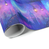 イードムバラク魔法アラビアンナイトクレセントブルーアート ラッピングペーパー (ロールコーナー)