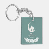 イードムバラク1447ヒジュリクレセント&モスクデザイン キーホルダー (正面左)