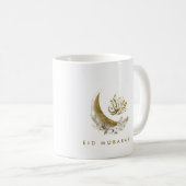イードムバラク |アラビア書道 |金ゴールド月 コーヒーマグカップ (正面右)