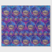 イードムバラク – パステル金ゴールドとプリン ラッピングペーパー (フラット)