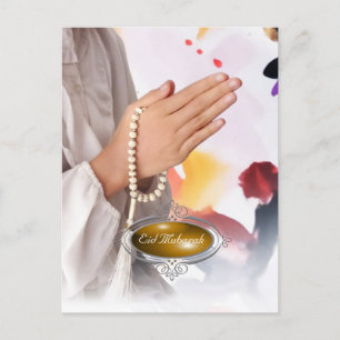 イードムバラク/ヒジャブガールホリデーカード シーズンポストカード