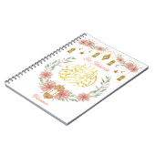 イードムバラク|ラマダンのアラビア書道花 ノートブック (左側)