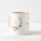 イードムバラク|ラマダンムバラクかわいい花とランプ ツートーンマグカップ (正面左)