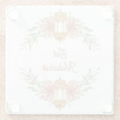 イードムバラク |ラマダンムバラク花リースランプ ガラスコースター (裏面)