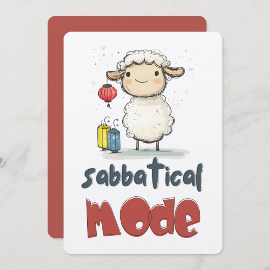 イードムバラク!!Sheep on Sabbatical | 完全にパック 招待状 (正面/裏面)