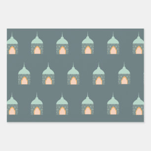 イードムバラクEid Gift Wrap紙セット3 ラッピングペーパーシート