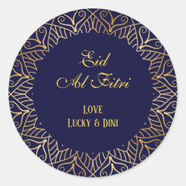 イードムバラックゴールデンマンダラネイビーブルーホリデー ラウンドシール