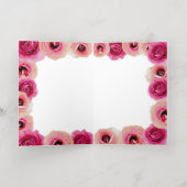 イードムバラックゴールデンモスクバラブロッサムイスラムピンク 箔グリーティングカード (内側レイダウン)