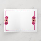 イードムバラックゴールデンモスクバラブロッサムパープル 箔グリーティングカード (内側レイダウン)