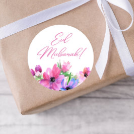 イードムバラックピンクの花シール ラウンドシール