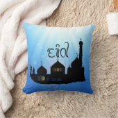 イードムバラックモスクとタイポグラフィ クッション (ブランケット)