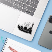 イードムバラックモスクとタイポグラフィ シール (ノートパソコンとiPhone)